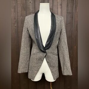 MASON Wmn Blazer/Jacket Equestrian Wool Blend 100% Lamb Skin Lapel Trending Sz 0